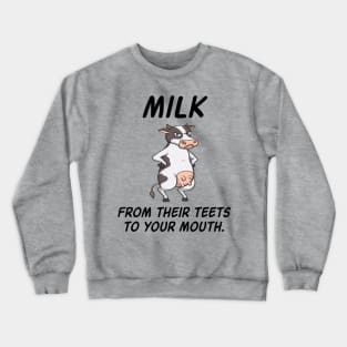 Not Milk Go Vegan  - Gift For Vegans Crewneck Sweatshirt